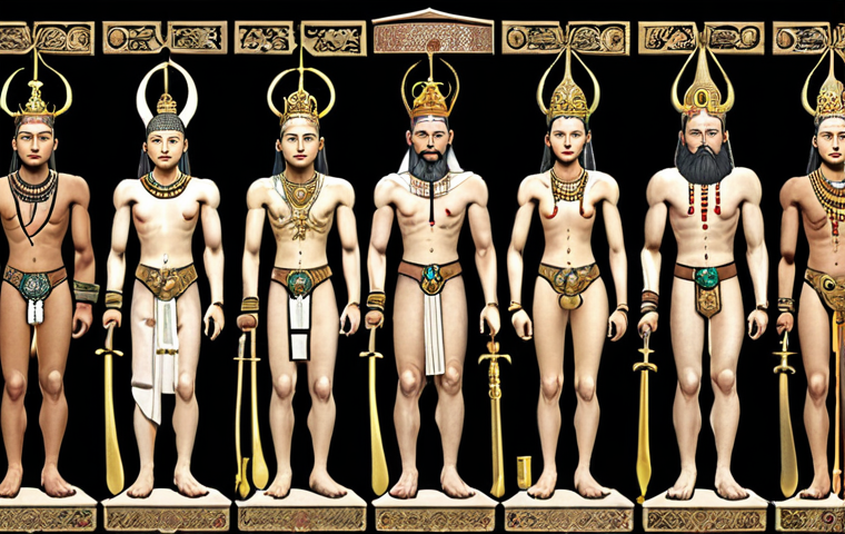 A majestic and highly structured depiction of the Silla Kingdom's 'Bone-Rank System' (골품제). The scene clearly illustrates a rigid social hierarchy, with figures representing the "Sacred Bone" royalty at the pinnacle, adorned in their finest attire and surrounded by symbols of ultimate authority. Below them, "True Bone" nobles are shown in opulent, yet distinct, settings, followed by lower ranks depicted with simpler clothing and more modest environments. The composition emphasizes the clear divisions and fixed destinies, with subtle visual cues like architectural styles and fabric textures differentiating the ranks. The overall atmosphere should convey both the grandeur and the strict, almost unyielding, social order that governed every aspect of life, reminiscent of an ancient, meticulously crafted societal machine. Historical accuracy in attire and setting, with an artistic, perhaps slightly stylized, approach that evokes the intricate nature of the system.