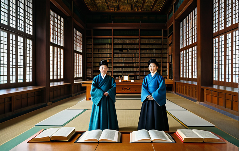 백제 왕실 족보 - **Prompt:** "A royal banquet scene in the Baekje kingdom, featuring traditional Korean cuisine, form...