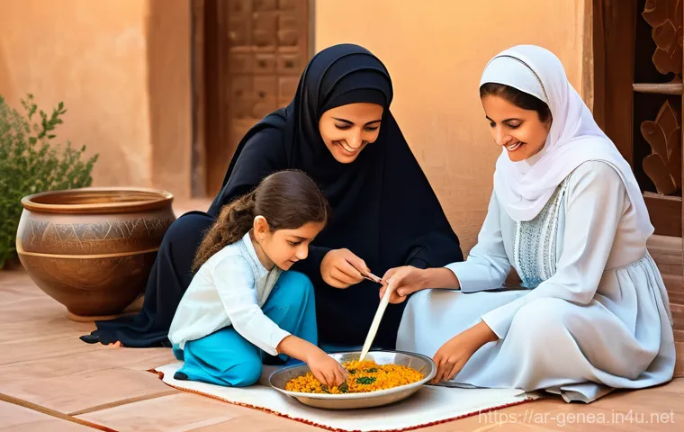 족보와 유산 상속 - **Prompt 1: "The Wisdom of Generations"**
    "A heartwarming scene depicting a wise, elderly Arab g...